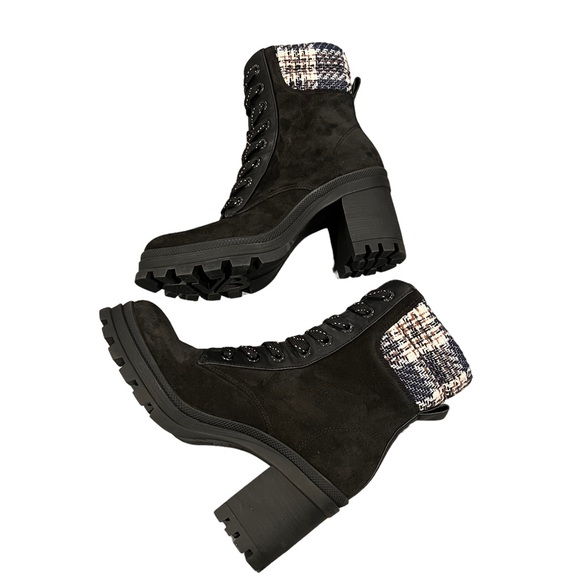 Veronica Beard Westport Water Resistant Hiker Boot in Black Eclipse Women’s SZ 8 - Picture 4 of 9